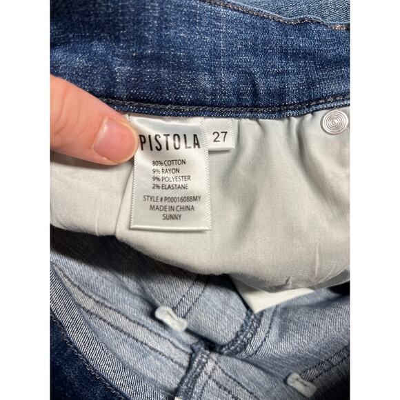 Pistola Lennon Jean Sunny Wash High Rise Raw Hem Denim Originally $158 Size 27 - Picture 8 of 8